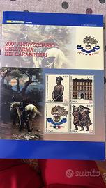 Folder francobolli bicentenario Arma carabinieri