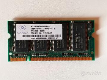 RAM NT256D64SH8BAGM-6K PC2700S DDR 333MHZ MODULO