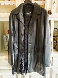 giacca di pelle nera Evolution taglia 48 uomo