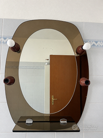 Specchio vintage da bagno con luci laterali – anni