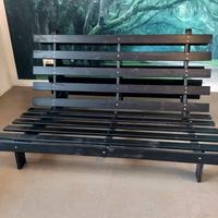 divano letto tipo "futon" in legno massello wengé