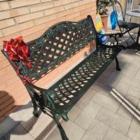 Panchina in Ghisa Schienale Rose NUOVE 