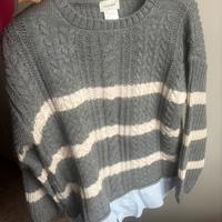 Pullover righe grigio Susy Mix Tg. Unica