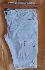 pantaloncini bermuda uomo MIS L cotone Bianchi 
