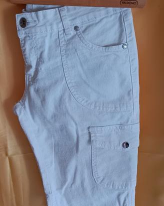 pantaloncini bermuda uomo MIS L cotone Bianchi 