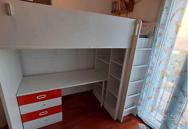 Letto a soppalco con scrivania IKEA SMASTAD