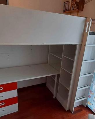 Letto a soppalco con scrivania IKEA SMASTAD
