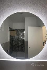 Specchio led diametro 800 luce fredda