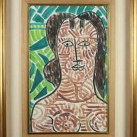 Louis Latapie, Volto di donna, 1971, con autentica