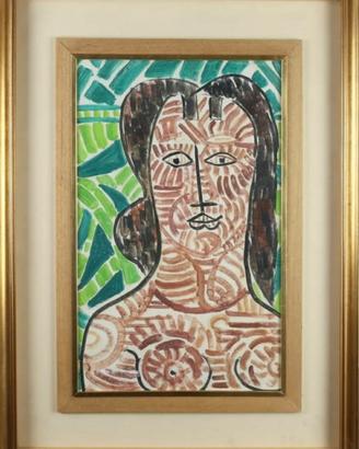 Louis Latapie, Volto di donna, 1971, con autentica
