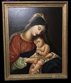 Antico dipinto olio su tavola