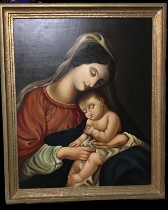 Antico dipinto olio su tavola