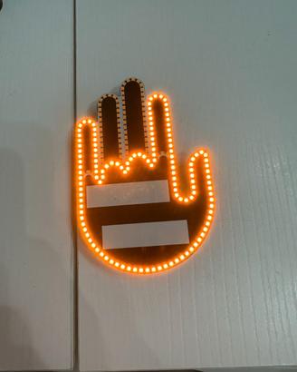Lampada LED a forma di mano con telecomando