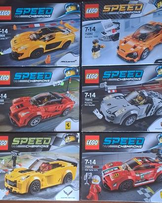 LOTTO COLLEZIONE 6x LEGO Speed Champions RARI - Pr