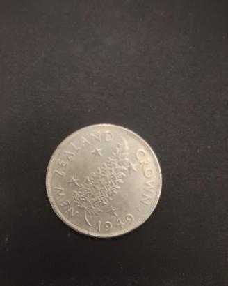 NUOVA ZELANDA GIORGIO VI CROWN 1949 ARGENTO