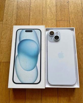 Iphone 15 azzurro celeste 128GB + Samsung Tan 7