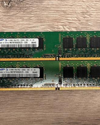 Memoria RAM Samsung 512MB M378T6553CZ3-CE6(Singolo