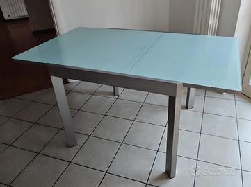 Tavolo Calligaris vetro e metallo allungabile
