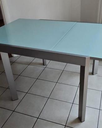 Tavolo Calligaris vetro e metallo allungabile