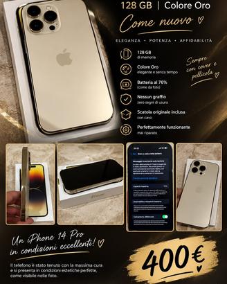 Iphone 14 pro 126GB color Oro