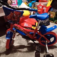 Bicicletta bimbo Spiderman 2-5 anni Rossa