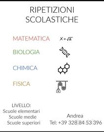 Ripetizioni materie scientifiche