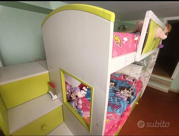 Cameretta Giessegi a castello con 3 letti