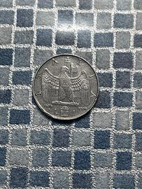 Moneta argento 1 lira anno 1929