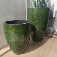 VASO IN CERAMICA ARREDO VERDE ACIDO DIVERSE MISURE