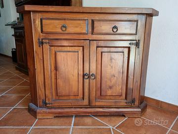 ANGOLIERA/ BASE TELEVISORE IN CASTAGNO MASSELLO