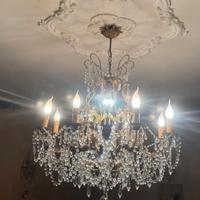 lampadario + applique in  cristallo