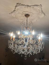 lampadario + applique in  cristallo