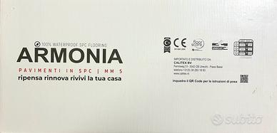 Pavimento SPC effetto pietra “Botticino”.