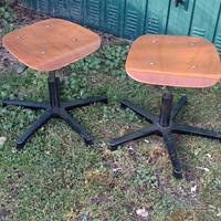 coppia di sgabelli industriali vintage 