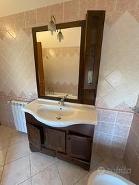 Mobile bagno 100  in legno con specchiera completo