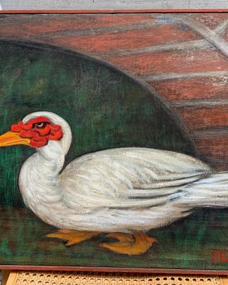 Quadro 51x46 cm. Anatra bianca