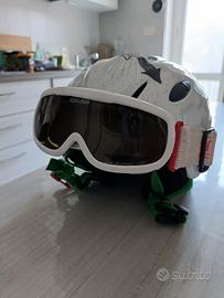 Casco sci da bambino bambina completo di maschera