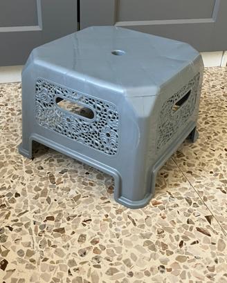 Sgabello doccia grigio - plastica dura