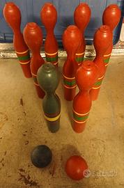 Set Birilli Vintage Retrò in Legno Anni 50