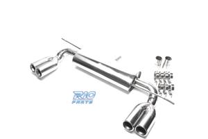 SILENZIATORE DI SCARICO DOPPIA USCITA IN INOX PER 