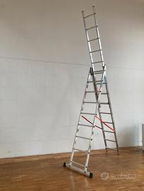 Scala in alluminio Gierre 3x9 gradini, h5.40 m