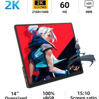 ZSUS 2160*1440 Monitor da 14 pollici 2K 