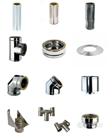 Tubazione doppia parete acciaio inox per canna fum