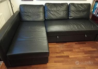 Divano letto Ikea Friheten ecopelle nero