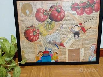 Collage/poster fatto a mano 40x60