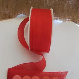 Rotolo nastro velo tubo portaconfetti rosso