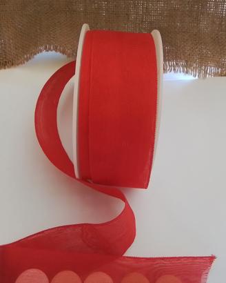 Rotolo nastro velo tubo portaconfetti rosso