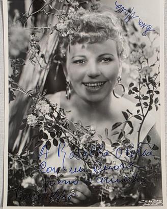 Foto Autografata con dedica di Eva Nova - 1956