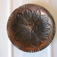 Piatto decorativo vintage in rame piattino antico