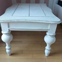 Tavolino bianco da Salotto Shabby Chic